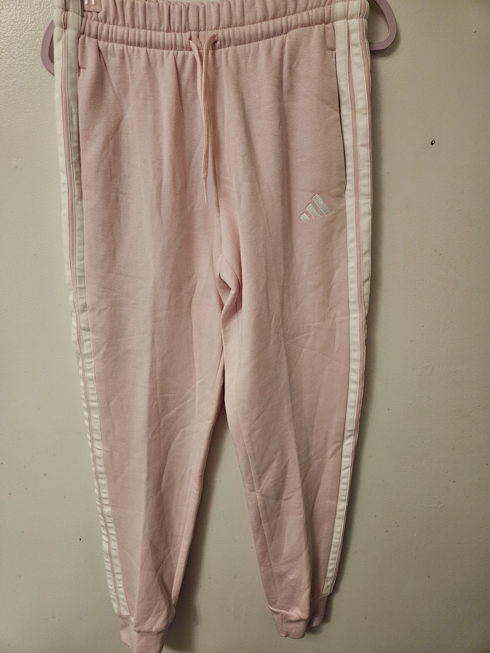 Adidas NWT Pink Fleece Track Joggers